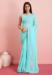 Picture of Stunning Georgette Pale Turquoise Saree