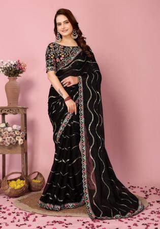 Picture of Admirable Silk Black Saree