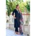 Picture of Resplendent Chiffon Black Readymade Salwar Kameez