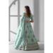 Picture of Georgette & Organza Cadet Blue Lehenga Choli