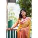 Picture of Nice Silk Golden Rod Saree