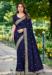 Picture of Shapely Georgette Navy Blue Saree