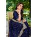 Picture of Shapely Georgette Navy Blue Saree