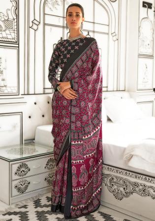 Picture of Amazing Crepe & Satin Dim Gray Saree