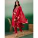 Picture of Exquisite Silk Maroon Straight Cut Salwar Kameez