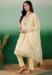 Picture of Silk Pale Golden Rod Straight Cut Salwar Kameez