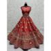 Picture of Stunning Silk Fire Brick Lehenga Choli