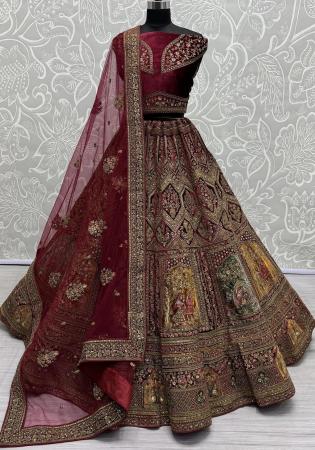 Picture of Pleasing Georgette Maroon Lehenga Choli