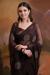 Picture of Good Looking Georgette Black Saree