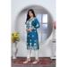 Picture of Excellent Rayon Midnight Blue Kurtis & Tunic