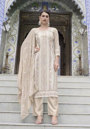 Picture of Appealing Georgette Rosy Brown Readymade Salwar Kameez