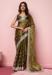 Picture of Statuesque Silk Dark Olive Green Saree