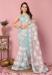 Picture of Comely Net Light Steel Blue Saree