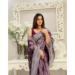 Picture of Well Formed Chiffon Plum Saree