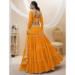 Picture of Delightful Georgette Dark Orange Lehenga Choli