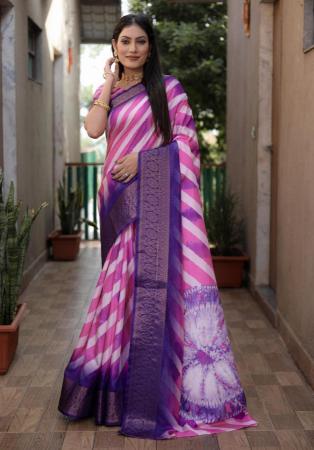 Picture of Gorgeous Silk Hot Pink Saree