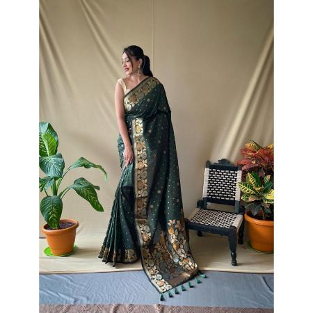 Picture of Alluring Silk Sea Green Saree