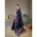 Picture of Graceful Silk Midnight Blue Saree