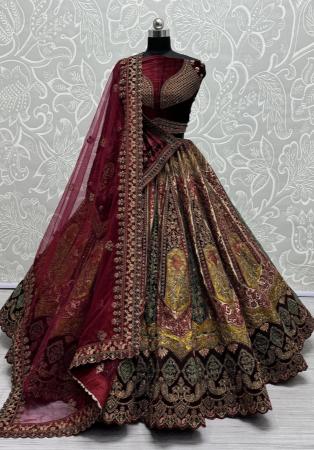 Picture of Grand Georgette Maroon Lehenga Choli