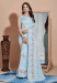 Picture of Superb Georgette Light Steel Blue Saree