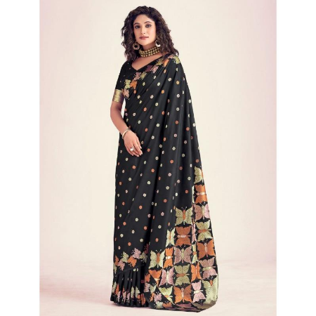 Picture of Fascinating Silk Black Saree