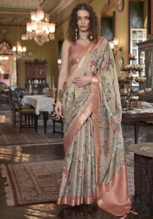 Picture of Stunning Silk Rosy Brown Saree