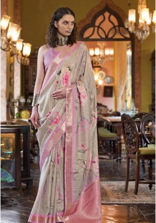 Picture of Pretty Silk Rosy Brown Saree