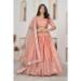 Picture of Sublime Chiffon Dark Salmon Lehenga Choli