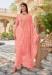 Picture of Georgette Light Salmon Straight Cut Salwar Kameez