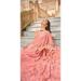 Picture of Georgette Light Salmon Straight Cut Salwar Kameez