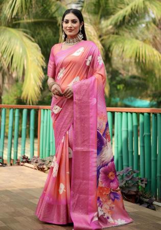 Picture of Grand Silk Medium Violet Red Saree