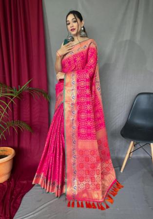 Picture of Graceful Silk Deep Pink Saree