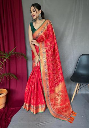 Picture of Amazing Silk Crimson Saree