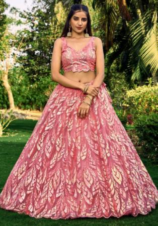 Picture of Excellent Net Pale Violet Red Lehenga Choli