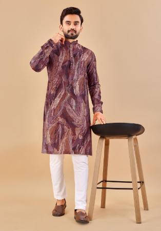 Picture of Beautiful Cotton Dark Olive Green Kurtas