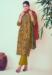 Picture of Chiffon Dark Olive Green Readymade Salwar Kameez