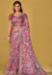 Picture of Statuesque Chiffon & Brasso Pale Violet Red Saree