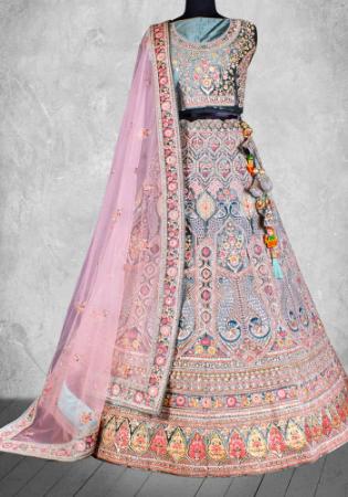 Picture of Appealing Chiffon Light Steel Blue Lehenga Choli