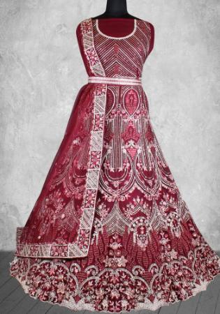 Picture of Bewitching Chiffon Maroon Lehenga Choli