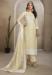 Picture of Grand Organza Beige Straight Cut Salwar Kameez