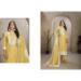 Picture of Bewitching Organza Khaki Straight Cut Salwar Kameez