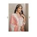 Picture of Organza Dark Salmon Straight Cut Salwar Kameez