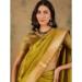 Picture of Appealing Cotton & Organza Dark Golden Rod Saree