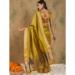 Picture of Appealing Cotton & Organza Dark Golden Rod Saree