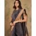 Picture of Beautiful Cotton & Organza Navy Blue Saree