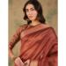 Picture of Splendid Cotton & Organza Dark Olive Green Saree