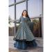 Picture of Cotton & Silk Midnight Blue Anarkali Salwar Kameez