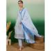 Picture of Cotton Light Steel Blue Readymade Salwar Kameez