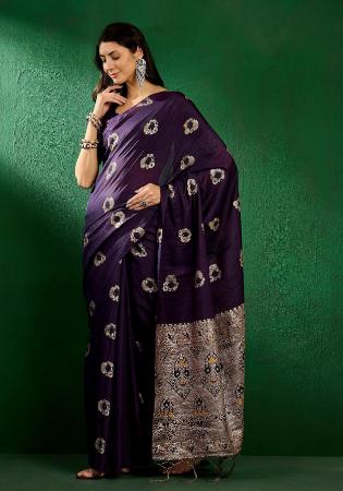 Picture of Lovely Cotton Slate Grey Saree