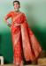 Picture of Statuesque Cotton Tomato Saree